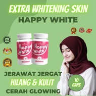 HAPPY WHITE BEAUTY HONEY GLOW PENCERAH KULIT MUKA LELAKI &amp; PEREMPUAN PEMUTIH KULIT KORE PEMBERSIH KULIT SET 10 KAPSUL