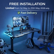 [ Free Installation ] ErgonMan Gaming Table Electric Height Adjustable Gaming Desk Computer Table