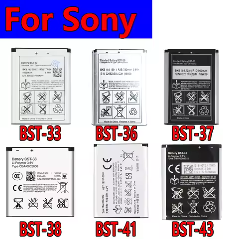BST33 BST36 BST37 BST39 BST41 Mobile Phone Battery For Sony Ericsson Battery BST-33 BST-36 BST-37 BS