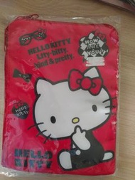 #用不到 Hello Kitty 布質 A5 資料夾 有拉鍊 手環