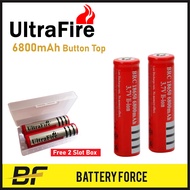 3.7V 18650 UltraFire 6800mAH Button Top Rechargeable Lithium Ion Battery BRC