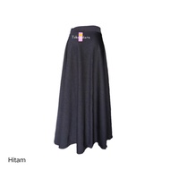 Rok Scuba Rok Panjang Wanita Rok Payung Jodda Scuba Hitam Rok Payung Hitam Rok Muslim Rok