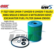 F-7227 OSK UH04-7 UH025-5 UH025-7 ISUZU 4BB1 MS110-2 MS110-3 MITSUBISHI 6DS7 EXCAVATOR FUEL FILTER 1