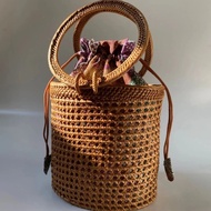 ATE RATTAN TUBE BAG | ATE RATTAN SLING BAG | RATTAN WOMEN'S TOTE BAG