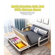 Living Room Leisure Sofa Folding Bed Dual Use Storage Space Katil Lipat Sofa Boleh Lipat Ruang Simpanan Ruang Tamu