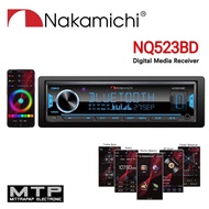 วิทยุติดรถยนต์ 1 ดิน Nakamichi รุ่น NQ523BD ไม่เล่นแผ่น เชื่อมต่อบลูทูธ USB AUX EQ 40 แบน