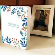 洛可可草莓WELKIN手創 旅行手帳/印章本/筆記本_藍色花草蔓延