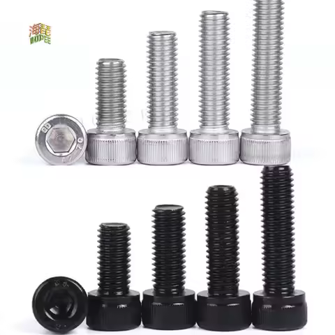 50pc M1.4 M1.6 M2 M2.5 M3 304 A2 Stainless Steel Black grade 12.9 DIN912 Hexagon Hex Socket Head Cap