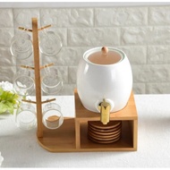 Wooden mug teapot rack