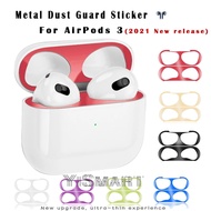 Dust Guard for Apple AirPods 3 Case Box Sticker Metal Dust-proof Inside Protection Earphone Film for Airpods3 Cover Stickers