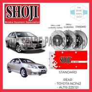 TOYOTA VIOS NCP42 ALTIS ZZE121 REAR DISC ROTOR SET SHOJI