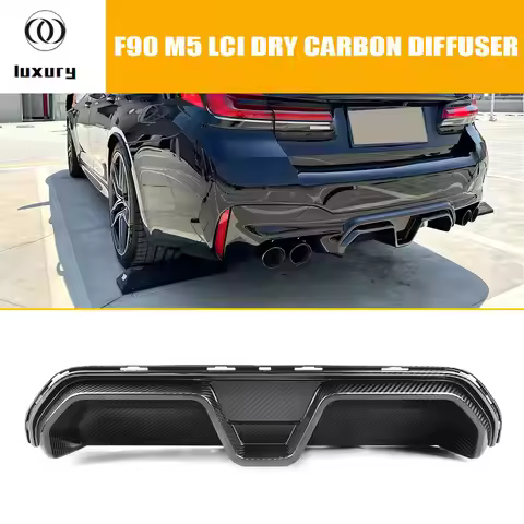 CS Style Real Dry Carbon Fiber Rear Diffuser Splitter for BMW F90 M5 & Competition Pre-LCI & LCI 201