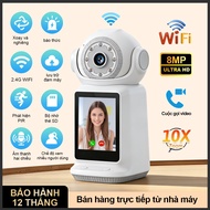 Indoor Wifi Camera with Smart 360 Degree Rotating Display Full HD 1080P Supports Memory Card, 2-Way 