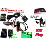 LED Ambient Light With Remote Control RGB Car Interior LED Atmosphere Light Strip  bezza saga myvi a