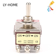 LIAOYING Toggle Switch, 3 Position 12 Pin 12mm Rocker Switch, Sturdy Design 4PDT 15A/250VAC 10A/380V