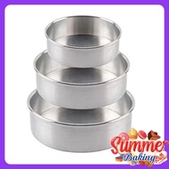 Aluminium Round Cake Pan Mould 3 inch Tin Tray / Loyang Kek Tinggi 3" Bulat Acuan Kek Handmade
