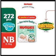 HUGGIES AIRSOFT BREATHABLE AND SOFT PREMIUM DIAPERS FOR BABY -  PANT M46/L36/XL30/XXL24 / TAPE NB68/