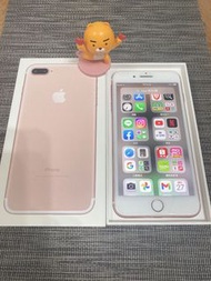 『Apple 🍎 蘋果 iPhone 7 plus 5.5寸螢幕 1200萬畫素 四核心 128g 功能正常 玫瑰金 女用機』，售價$3,499！