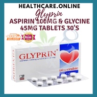 GLYPRIN ASPIRIN 100MG & GLYCINE 45MG TABLETS 30's