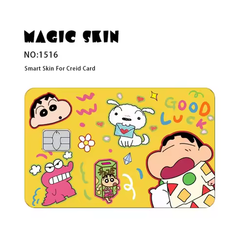 Protective Crayon Shin-chan Credit Card Skin Matte Stickers for Bank Card ID Card Debit Card Decal D