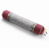 Decorative Bolster Pillow with Floral Trim 全艾草護頸椎枕頭變直反弓專用助睡眠熱敷圓柱枕決明子圓柱形蕎麥