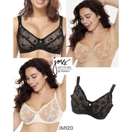 Women's Underwire Bra Full cup Mix Lace JMS BIG Size 38D to/d 46DDD Non-Padded Bra Jumbo Underwear J