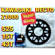 DISCLE 525 15T-43T KAWASAKI Z1000 RECTO THAILAN >>> . .