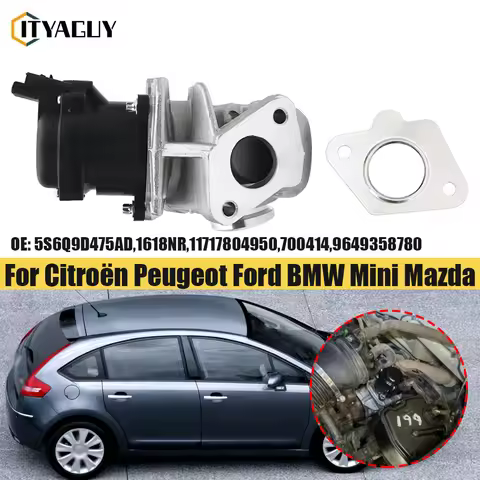 EGR Valve with Gasket for Citroen Berlingo Peugeot 206 207 Ford Focus Fiat Scudo Mini 555187 88086 5