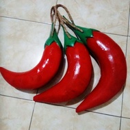 Kentongan Dinding Motif Cabe Dongkel Bambu Hiasan Dekorasi