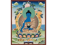 古董醫藥師佛唐卡  古代療法