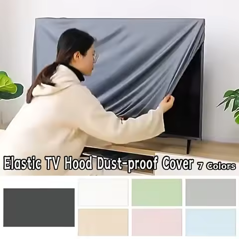 32/39/40/45/46/50/55/65/69/75/76/85 Inch Tv Hood Dustproof Cover Solid Color Elastic Household Lcd P