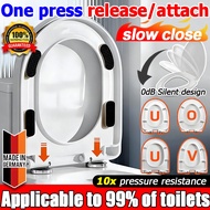 【applicable to all toilets】soft close quiet toilet seat cover toilet cover seat toilet bowl cover 30