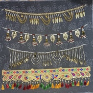 Hanging beads decorations door entrance hanging indian toran toranai beads embroidery deepavali decoration diwali