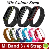 🌈Mix Colour🌈 Xiao Mi Band 3 M3/ Band 4 M4 Replacement Silicone Watchband Strap (Mix Colour)