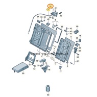 Genuine Volkswagen Passat B7 Remote Unlocking for Seat Back Left 3AE885591C 9B9, 3AE 885 591C 9B9, O