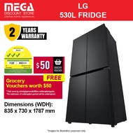 LG GF-B5305EP 530L 2-DOOR FRIDGE | Bottom Freezer | 3 Ticks | Free $50 Grocery eVouchers Redeem From