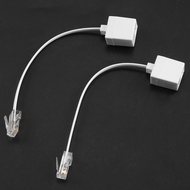 2 socket 8P4C / RJ45 male RJ11 6P4C to female M / F Adapter telephone Ethernet