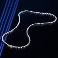 莫桑石 莫桑鑽 50分漸變滿鑽女項鍊 台北門市 客製化訂製白金