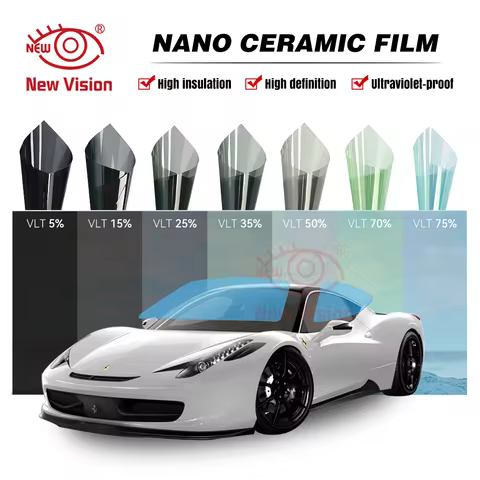 1mX9m High Rejection HIR100%% Nano Ceramic Car Window Tint Film Auto Glass Decorative Sun Control Fi