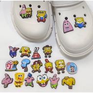 Cute Spongebob Crocs Charms Jibbitz Starfish Jibits Charm Snail Shoe Charms Pin Patrick Star Jibbits Crocks for Kids Shoes Accessories Decoration