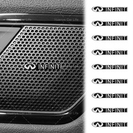 2/4/10pcs 3D Logo Car Audio Stickers Aluminum Car Video Speaker Amplifier Stickers for Infiniti Q50 