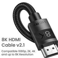 CVKZM HDMI Cable 8K/60Hz v2.1 High Speed Compatible Video 48Gbps Digital for PS5 PS4 8K 2.1 4K 2.0 HDMI Cables