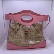 Chanel 31 購物袋 塑料皮革 COCO 粉色logo