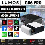 6000 lumens G86 Projector FULL HD 1080P Android Mini Projector WIFI LCD