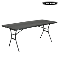 Lifetime USA 6 FT Durable Black Table - Easy Maintenance, Foldable, and Eco-Friendly Craftsmanship