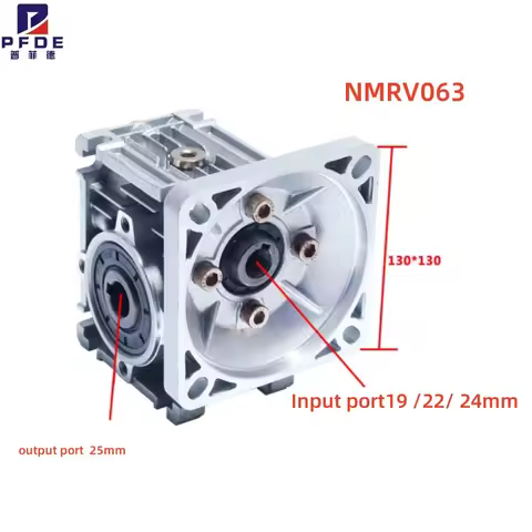 NMRV063 worm gear reducer Speed reducer worm reducer 19mm Input shaft Speed Reducer Suitable for 130