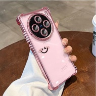 Vivo X200 5G Casing Vivo X200 Pro Casing Smiley Soft Shell Transparent Electroplating Thickened Shoc