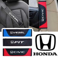 Car Seat Belt Cover For Honda Carbon Fiber Seat Cover Cushion Protector For Honda Civic CRV Freed Jazz Brio City Accord Fit HRV RS150 C70 Beat Vario Accessories Shoulder Strap Pad