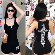 Fast Delivery From Thailand Women's Sleeveless T-Shirt Printed With American Style Sweet And Sexy Co