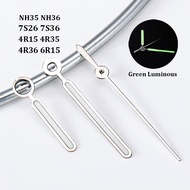 Green Luminous Silver Watch Hands for NH35 NH36 7S26 7S36 4R15 4R35 4R36 6R15 Movement for Mechanica